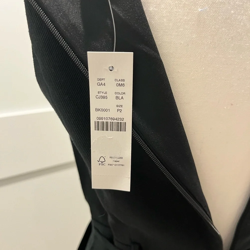 J. Crew Executive dress in stretch linen blend black NEW 2 Petite closet staple